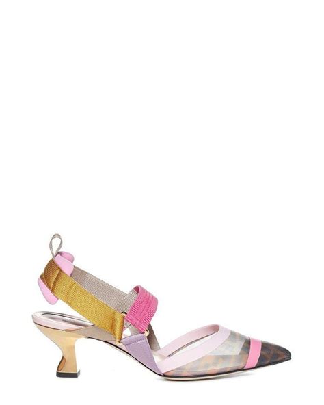 fendi colibri pink|fendi colibri mesh slingback pumps.